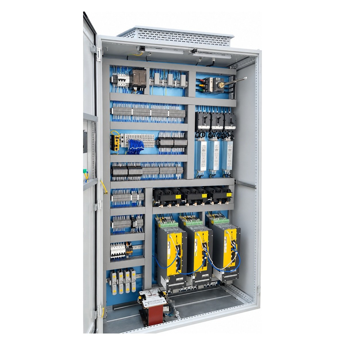 VFD drive panel interior built by SEAA